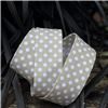 Order  Bias Binding Polka Dots - Beige/White